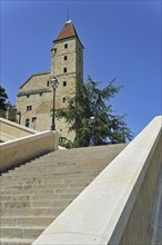 The tower Tour d'Armagnac and the monumental staircase