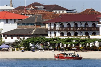Beach and hotels at Stone Town