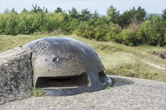 Armoured observation turret of the First World War One Fort de Vaux at Vaux-Devant-Damloup