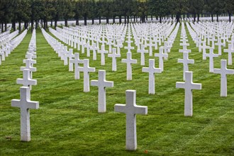 Graves of First World War One soldiers at the Meuse-Argonne American Cemetery and Memorial