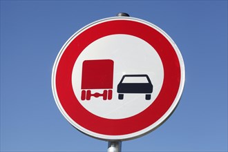 Traffic sign no overtaking for trucks