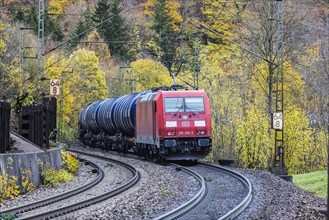 German Railways goods train on the Geislinger Steige