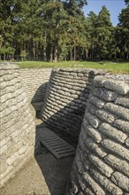 Preserved battlefield showing trenches near the Canadian National Vimy Memorial