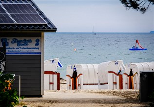 Beach access with beach chair rental in Timmendorf. Hanseatic City of Luebeck