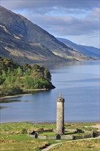 The Glenfinnan Monument on the shores of Loch Shiel