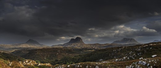 Storm clouds over the mountain Suilven