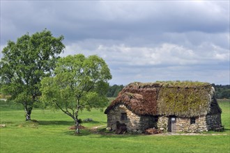 Old Leanach crofter cottage at the Culloden battlefield