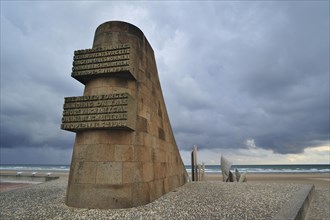 Second World War Two monument at Omaha Beach