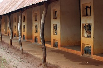 Bas-reliefs at the Abomey Historical Museum from the Dahomey Dynasty