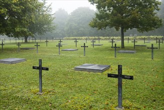 Graves of German soldiers at the First Wolrd War One Deutscher Soldatenfriedhof Consenvoye
