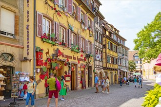 Rue des Tanneurs in Little Venice of Colmar in Alsace