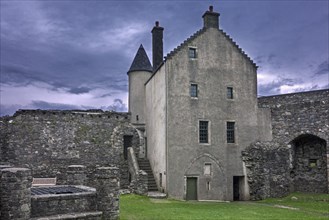 The gatehouse at Dunstaffnage Castle built by the MacDougall lords of Lorn in Argyll and Bute