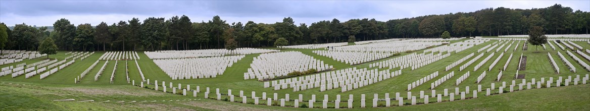 First World War One graves at the Etaples Military Cemetery