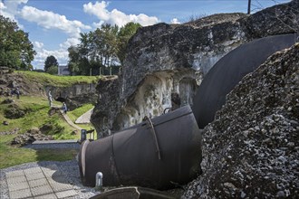 Broken searchlight and debris of the exploded magazine in the Fort de Loncin