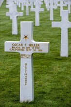 Medal of Honor on grave of First World War One officer at the Meuse-Argonne American Cemetery and Memorial