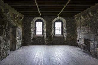 Gatehouse interior at Dunstaffnage Castle built by the MacDougall lords of Lorn in Argyll and Bute