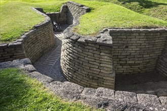 Preserved battlefield showing trenches near the Canadian National Vimy Memorial