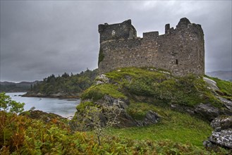 Castle Tioram on the tidal island Eilean Tioram in Loch Moidart