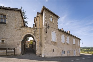 The medieval town gate Porte Cabirole in the village Saint-Bertrand-de-Comminges