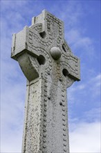 Detail of Celtic cross on Flora MacDonald's monument on the Kilmuir Cemetery