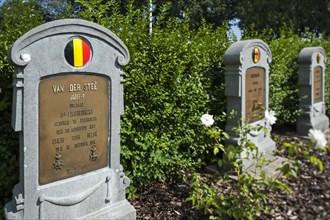 First World War One graves at the Belgian Military Cemetery at Keiem