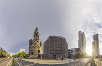 Cityscape Berlin. Kaiser Wilhelm Memorial Church