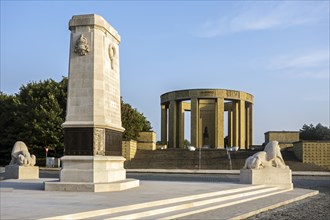 The King Albert I monument and British First World War One Nieuwpoort Memorial to the Missing at Nieuport
