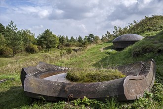 Demolished turret of the of the First World War One Fort de Vaux at Vaux-Devant-Damloup