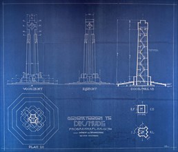 Blueprint of the IJzertoren
