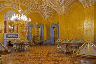 Luxurious decorated interior of the State Hermitage Museum