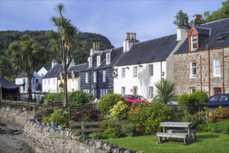 Houses and hotels of the village Plockton along Loch Carron in Wester Ross