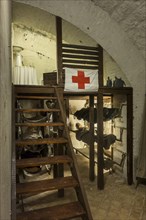 Diorama of infirmiry in the First World War One Fort de Vaux at Vaux-Devant-Damloup