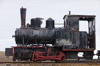 Old mining train at Ny Alesund
