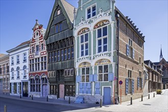 16th and 17th century facades of bourgeoisie houses Sint-Jozef