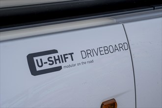 U-Shift Driverboard lettering on an autonomous