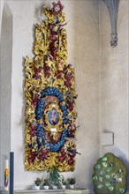 Altar of the Sacred Heart with the 14 helpers in need