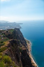 Aerial view from the highest viewpoint called Cabo Girao in Funchal. Madeira