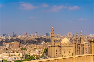 View of the Cairo city skyline from the Alabaster Mosque