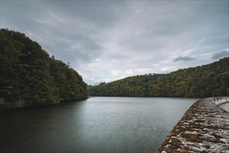 Dobra reservoir with dam