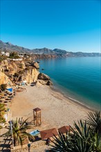 Calahonda beach in the town of Nerja one spring afternoon