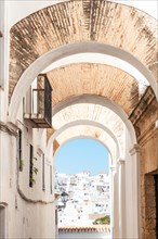 Beautiful arches and white houses of Vejer de la Frontera