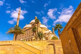 Exteriors of the Alabaster Mosque in the city of Cairo
