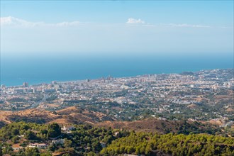 View from the viewpoint of the municipality of Mijas in Malaga. Andalusia