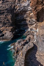 Path to the cave in the town of Poris de Candelaria on the north-west coast of the island of La Palma