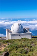 Beautiful giant telescope on the Roque de los Muchachos at the top of the Caldera de Taburiente