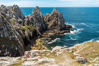 Summer on the coast at Pen Hir Point on the Crozon Peninsula in French Brittany