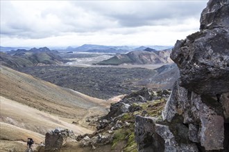 Reaching the valley of volcanic ash from the 54 km trek from Landmannalaugar
