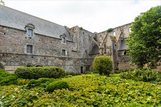 Gardens inside the Abbaye de Beauport in the village of Paimpol