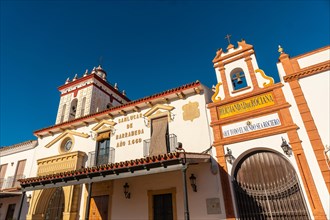White building of the brotherhood near the sanctuary of El Rocio. Huelva