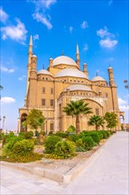 The impressive Alabaster Mosque in the city of Cairo